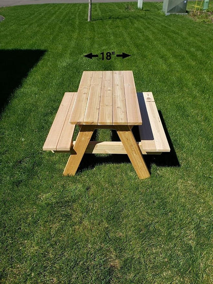 "Generic" Kids Picnic Table Made from Cedar Lumber (White)