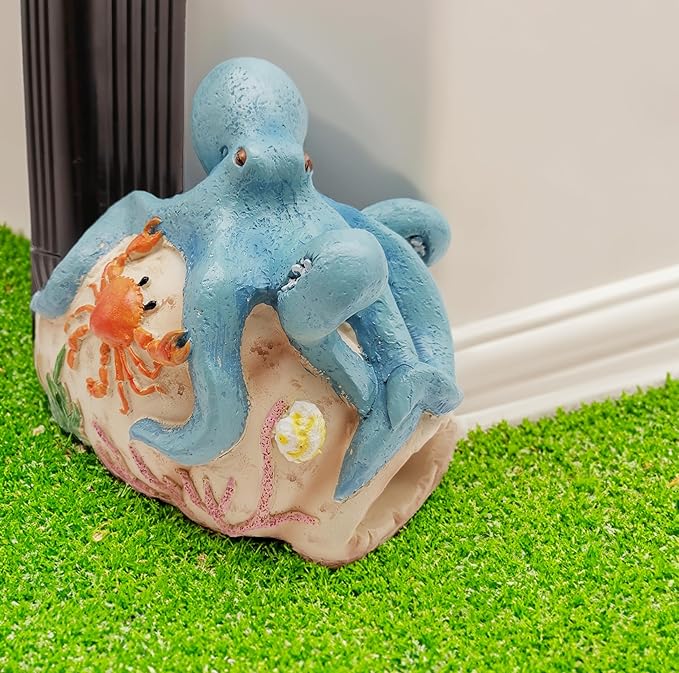 Octopus Statues Gutter Downspout Extension Statues Garden Decoration,Resin Statue Outdoor Decor,Animal Downspout Diverter,Decorative Gutter Extension,3"×4" Downspout Extender Diverter Splash Block