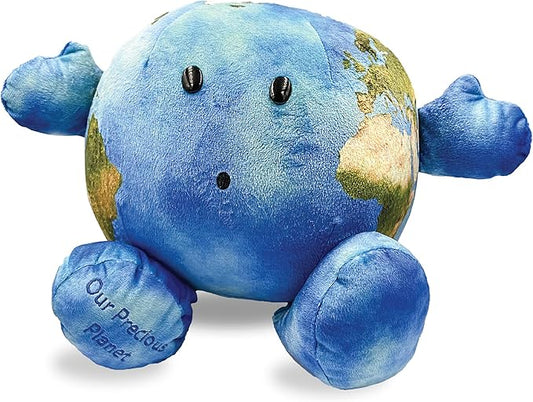 Celestial Buddies Our Precious Planet | 16" Soft Stuffed Plush, Fun Planet Facts & Climate Change Tag for Kids – STEM Learning, Educational Gift, Classroom & Homeschool Science Space Astronomy | 0+