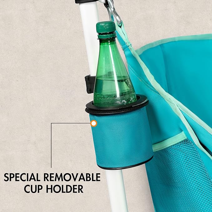 Portal Hammock Camping Chair Folding Rocking Chair Portable Swinging Chair with Cup Holder for Outdoor Lawn Backyard Patio Car Camp Sports Concerts,Support 350 lbs Blue