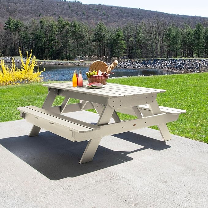 highwood Hometown Picnic Table, 6 Foot, Whitewash