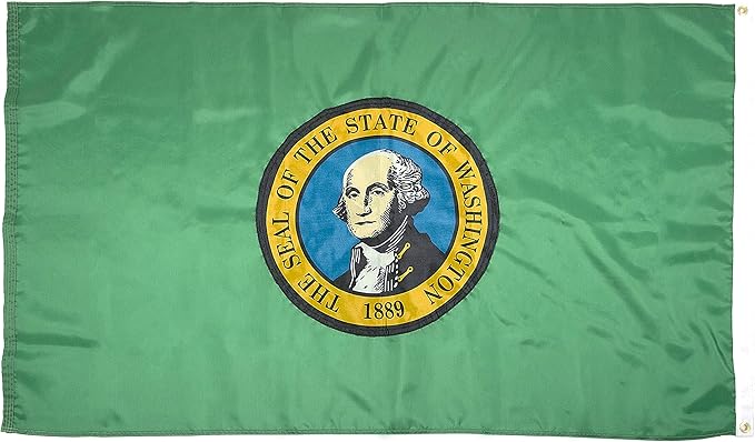 FlagSource Washington Nylon State Flag, Made in the USA, 3x5'