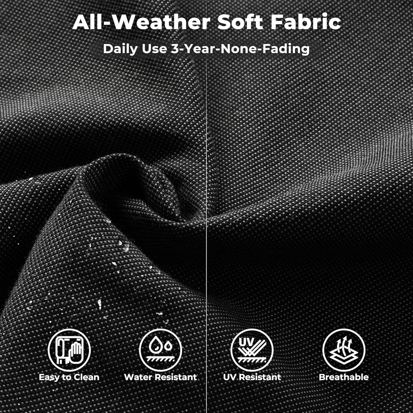 ovios 15 Pieces Patio Furniture Set, Outdoor Wicker Sectional Sofa with Swivel Chairs Coffee Table, Modern Modular Deep Seat Rattan Couch Conversation Sets, Black