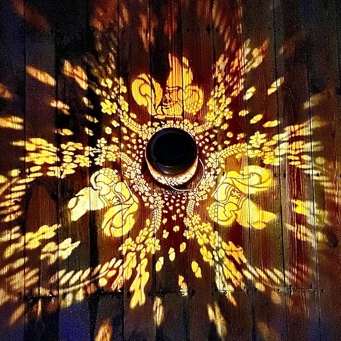 Squirrel Solar Lanterns Outdoor Waterproof Hanging Solar Lights Squirrel Gifts for Women Men Metal Decorative LED Lanterns for Yard, Patio, Lawn, Tabletop, Pathway, Landscape, Garden Decor