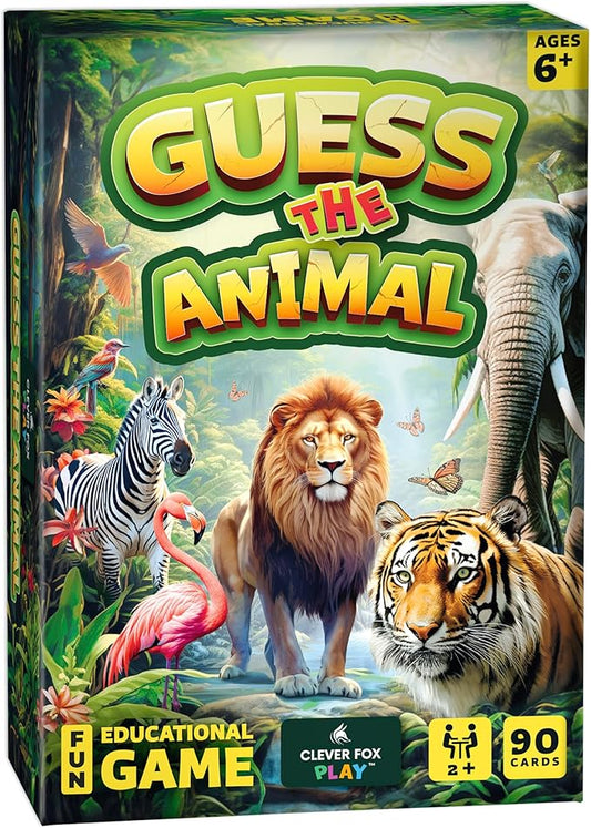 Guess The Animal – Educational Guess In 5 Clues Game for Kids & Family – Fun Children’s Guessing Game for Learning Animals, Perfect for Home, School or Travel – Girls, Boys Ages 6, 7, 8, 9, 10