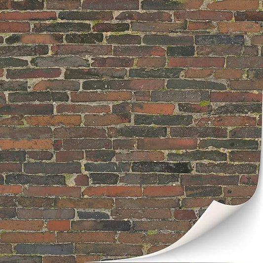 3 Sheets Self-Adhesive Wall Cladding for Dollhouse 1:12 Scale (Weathered Stonewall)