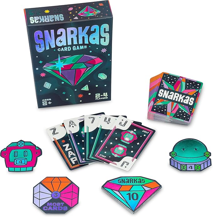 Hootenanny Games Snarkas Card Game | Gem-Collecting Adding & Matching Game | Perfect for Family Games | 2-4 Players, Ages 8+