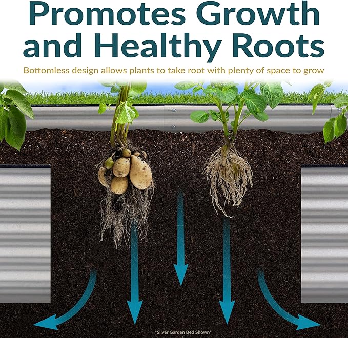 Sunnydaze 11.75" H Raised Metal Garden Bed - Galvanized Raised Garden Bed Outdoor for Vegetables and Flowers - Dark Gray - 4' x 3' Rectangle