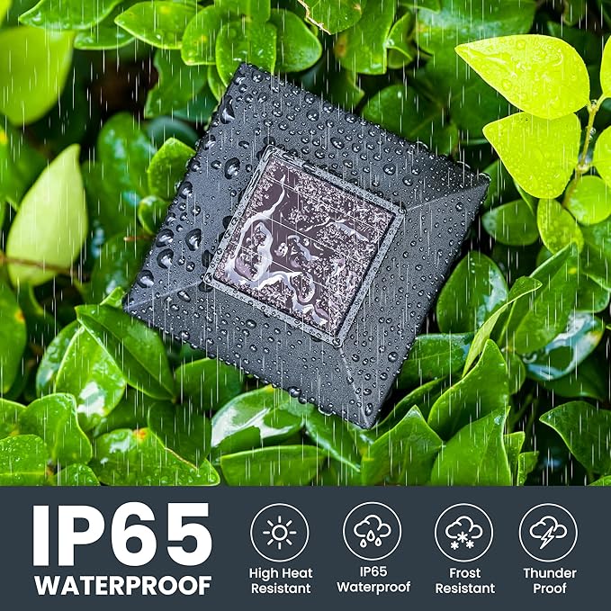 GIGALUMI Solar Lights for Outside,12 Pack Flickering Flame LED Solar Outdoor Lights, Waterproof Solar Garden Lights Maintain 10 Hours of Lighting for Christmas, Garden, Landscape, Path, Yard, Patio