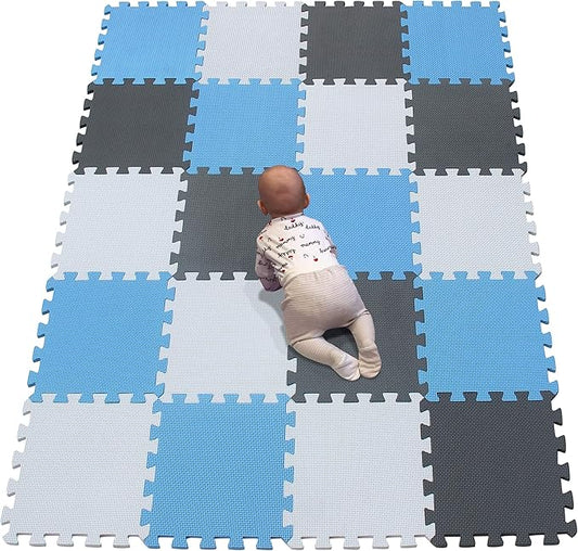 YIMINYUER® 20 Tiles (30cm×30cm×1cm Each Tile) Baby Soft Puzzle Play Mats, Kids Thick EVA Foam Floor, Toddlers & Children's Soft Interlocking Mat R01R07R12G301020