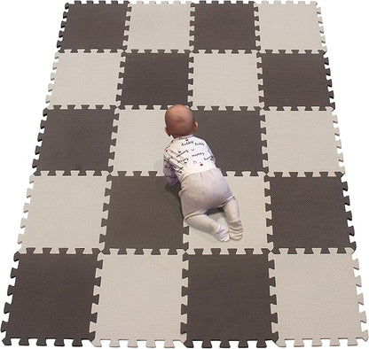 YIMINYUER® 20 Tiles (30cm×30cm×1cm Each Tile) Baby Soft Puzzle Play Mats, Kids Thick EVA Foam Floor, Toddlers & Children's Soft Interlocking Mat R06R10G301020