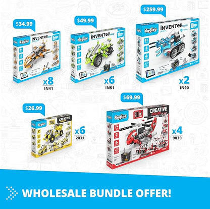 Engino Innovation Years STEM Toys Bundle- 26 Advanced Building Sets for Ages 6+,7+,9+, Inventor Series Construction Toys with Robotics, Engineering Projects & Multi-Model Capability, European Made