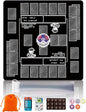 Premium PTCG playmat Set - 24x24 for Pokemon mat with 22 Damage counters and Storage Bag - Ideal for PTCG Board Game and TCG Play(Style4)