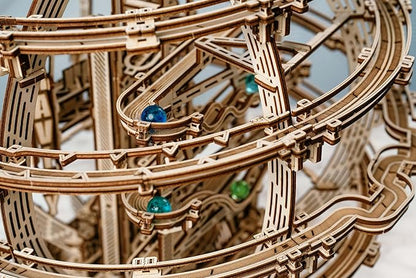 Wood Trick Wooden Marble Run Electric Motorized - 3D Wooden Puzzles for Adults to Build - 17x16 - Marble Maze Wooden Model Kits for Adults to Build