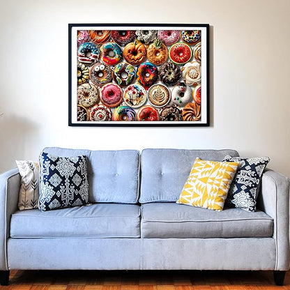 Think2Master Donuts 250 Pieces Jigsaw Puzzle. Perfect White Elephant Gag Gift. Fun Toy for Kids, School & Families.Great Gift for Boys & Girls Ages 8+. Size: 14.2” X 19.3”