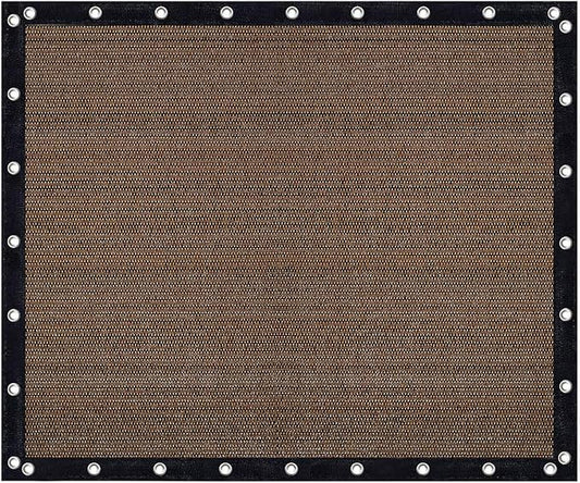 VICLLAX Shade Fabric Sun Shade Cloth Privacy Screen with Grommets for Patio Garden Pergola Cover Canopy 10x12 FT, Mocha