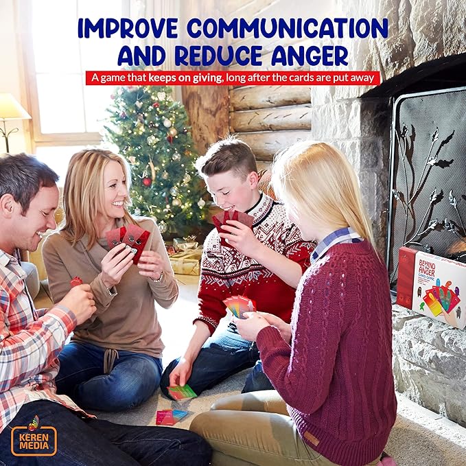 Behind The Anger Card Game | Therapy Games for Teens & Kids | Anger Management Tool for Families & Counselors | CBT Activity for Emotional Regulation | ADHD Tools for Kids