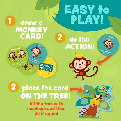 Peaceable Kingdom Monkey Around First Game for Toddlers Interactive play with Parent Ages 2+