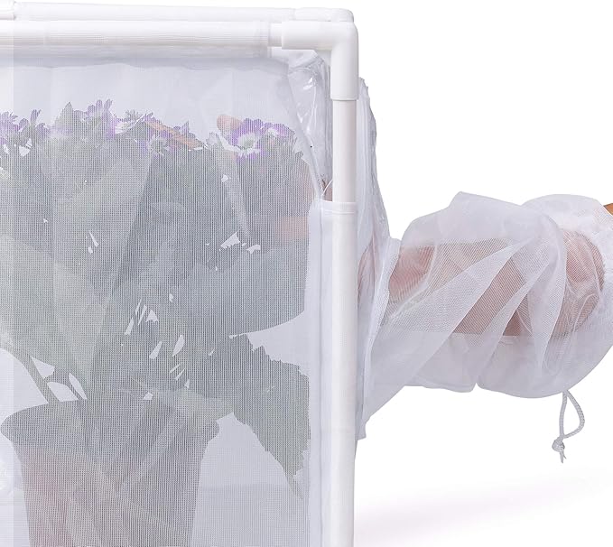 RESTCLOUD Monarch Butterfly Habitat Cage, Outdoor Insect Mesh Cage Terrarium 16" x 12" x 16"