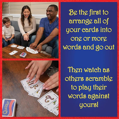 Playmonster Quiddler Card Games for Kids - Collectors Tin, Playing Cards Word Games, Deck of Cards, Fun Family Games for Kids and Adults, Game Night, Travel Games, Multi-Player, Ages 8+