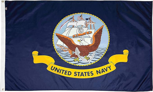 FlagSource U.S. Navy Nylon Military Flag, Made in The USA, 4x6'