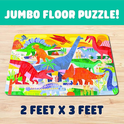 Chuckle & Roar Dinosaur Glow Floor Puzzle 50pc
