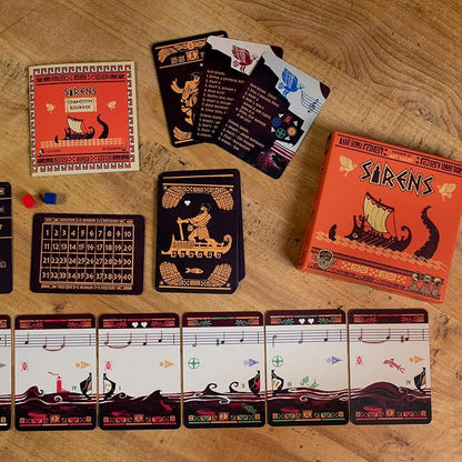 Sirens | Greek Mythology Travel Board | Strategic Musical Card Drafting for 1–2 Players, Ages 12+ | Easy to Learn for Family Night | Tiny Series