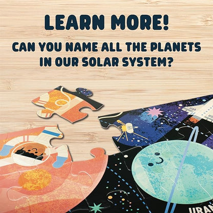 Chuckle & Roar Educational 50 PC Floor Puzzle Giant Space Glow-in-The-Dark