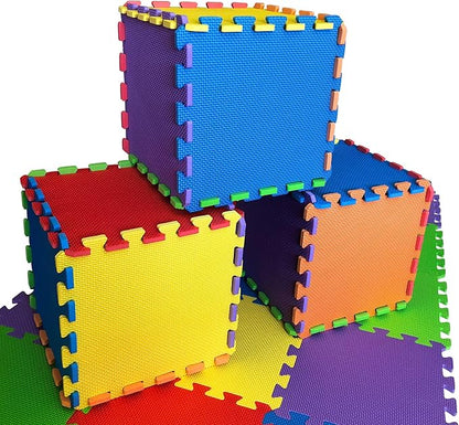 Non-Toxic Play Mat for Kids Toddlers Childrens Infants - Interlocking Foam Puzzle Thickest Baby Mat for Play & Exercise 36 Tiles 12x12in (10mm) - Floor Coverage 36 Sq Ft