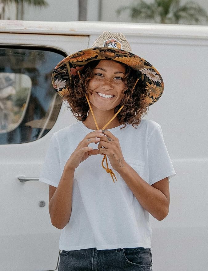 Straw Hat for Men & Women | Lifeguard Hat, Beach Hat & Sun Hat | UPF 50+ Wide Brim for Sun Protection | One Size | Hemlock