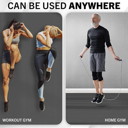 EVA Foam Mat Tiles 6-Pack - 24 SQ FT of Interlocking Padding for Garage, Playroom, or Gym Flooring - Workout Mat or Baby Playmat by Stalwart (Gray)