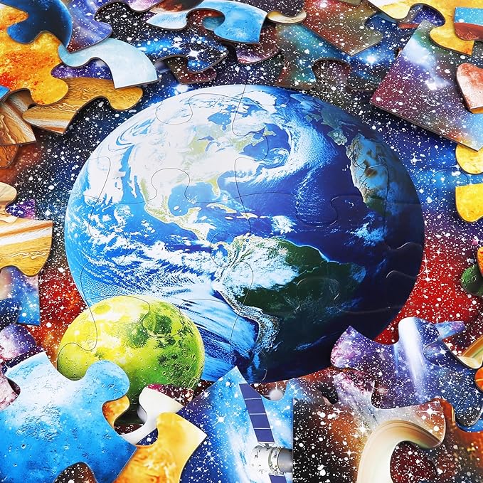 Jumbo Floor Puzzle for Kids,48 Piece Solar System Planet Large Jigsaw Puzzles for Toddler Ages 3-5,Preschool Educational Learning Space Toys Gift for Boys & Girls Ages 4-8