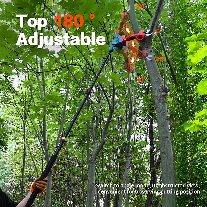 Pole Electric Pruning Shears with Portable Bag.Pole 1.6Inch(4CM) Electric Pruner for Tree Trimming Pole Tree Trimmer with 2Pcs 2000mAh Batteries(Jovant)