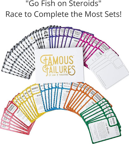 Better Me Famous Failures Card Game - Educational Game About Success and Resilience, Fun Family Activity for Game Night, Ideal for Teens