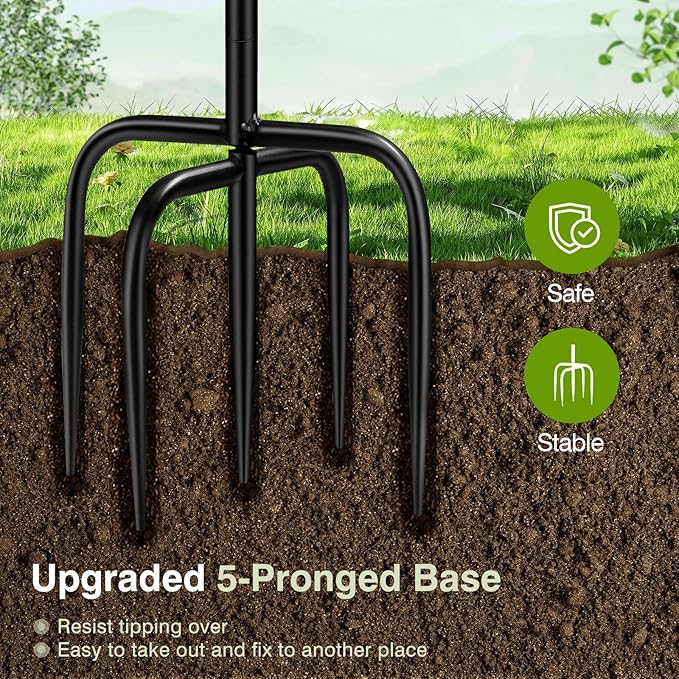 Daoeny 35In Metal Bird Bath for Outside, Vintage Freestanding Birdbaths & Birdfeeder, Bird Baths Feeder Bowl for Outdoors Garden Patio Yard Lawn Decor, Upgraded 5-Pronged Base (Antique Bronze)