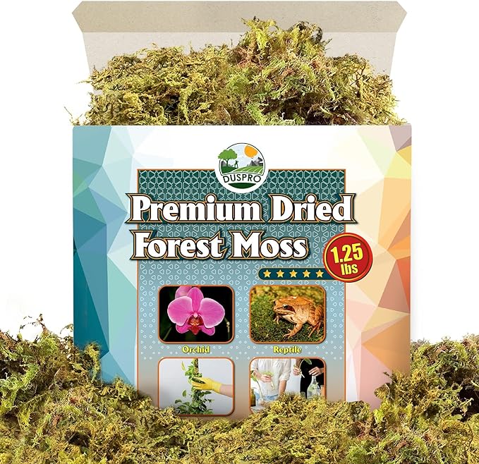 DUSPRO Big Bag Dried Forest Moss for Plant Propagation Sphagnum Moss Bulk for Orchid Repotting Mix Organic Soil Medium Bale Premium Hand Selected 16 QRT