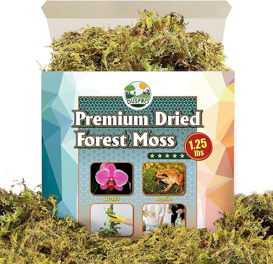 DUSPRO Big Bag Dried Forest Moss for Plant Propagation Sphagnum Moss Bulk for Orchid Repotting Mix Organic Soil Medium Bale Premium Hand Selected 16 QRT