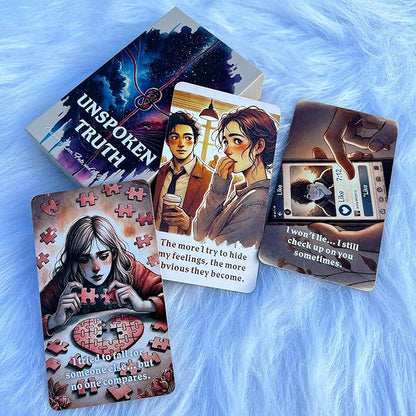 DPEHAKMK Unspoken Truth Oracle Deck, Oracle Cards for Beginners, 54 Card Deck Love Relationship and Shadow Work Oracle Cards for Love, Breakups, Inner Healing & Emotional Clarity
