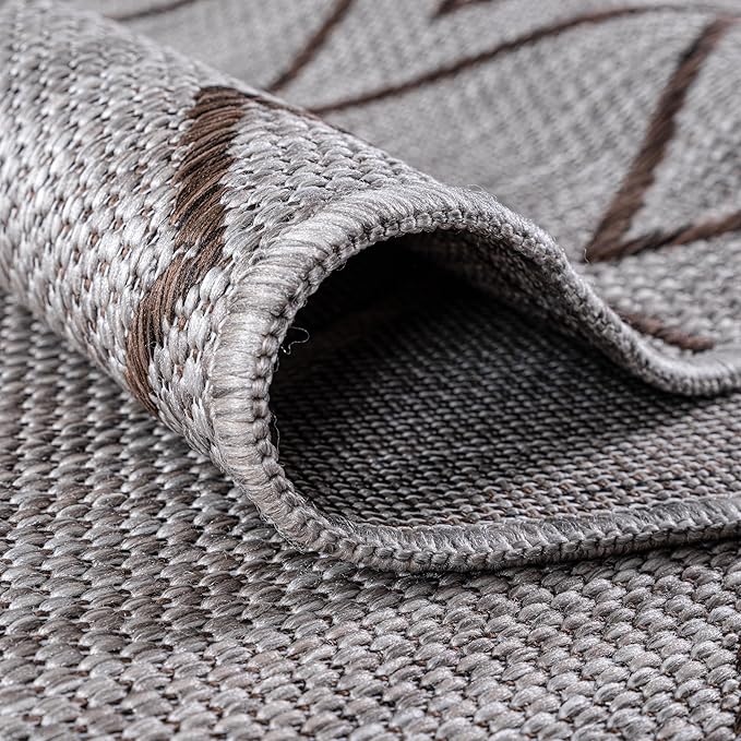 Keen Home Design Terrace Outdoor Round Rug - 5ft Round Washable Indoor/Outdoor Rug for Patio, Kitchen, Balcony, Beach, Garden, Deck and Porch, Size: 5'3" Round