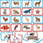 48 Animal Matching Puzzles with Error-Correction, Self-Correcting Puzzle Match Game Educational Learning Activities for Toddlers, Kindergarten, Animal-Themed Learning Games Toys for 3 Years Old