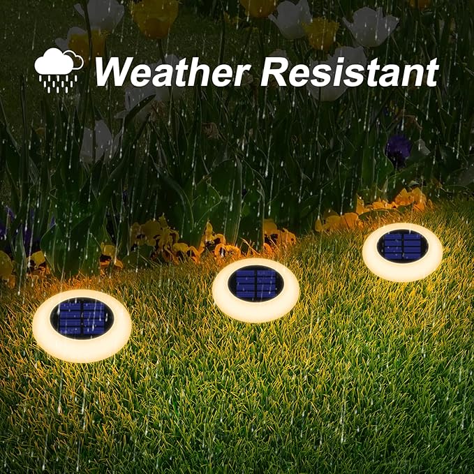Solar Outdoor Color Changing Lights - Multicolored Auto On/Off Waterproof, Garden/Lawn/Walkway/Driveway (2 Pack)
