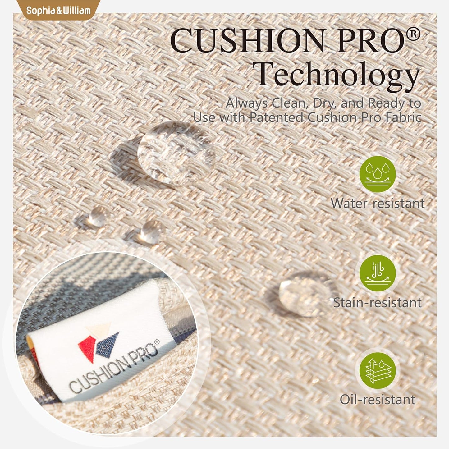 Sophia & William Large Patio Furniture Set, 8 Piece Luxury Rattan Outdoor Sectional Furniture Set, Patio Conversation Set with 3 Armless Sofa, 2 Corner Sofa, 2 Single Sofa, 2 Coffee Table(Beige)