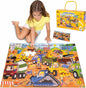 BONNYCO Giant Floor Puzzles for Kids of Construction Site with 48 Large Pieces. Jumbo Puzzle 36.2 x 24.4 in, Gifts for Boys and Girls, Educational Kids Toys Ages 2-8