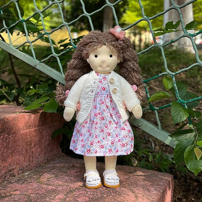 BlissfulPixie Handmade Wedding Present Princess Doll Waldorf Doll Rag Doll Birthday Present for Girl with Exquisite Box - Hazel 12"