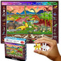 Think2Master Colorful Dinosaurs 250 Pieces Jigsaw Puzzle Fun Educational Toy for Kids, School & Families. Great Gift for Boys & Girls Ages 8+ to Stimulate Learning. Size: 14.2” X 19.3””