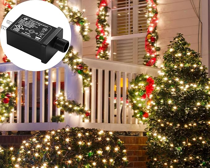 Replacement Yard Inflatable Adapter Power Supply Adaptor - 12V 1.5A 4Pcs- Inflatable Plug Replacement Class 2 Power Supply - for Christmas Tree Light/Thanksgiving Yard Blow Up Decorations