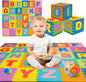 TOYVELT Foam Puzzle Floor Mat for Kids 12x12-30 Interlocking Play Mat Tiles with Colors, Alphabet, ABC - Educational Large Puzzle Foam Floor Tiles for Crawling, Exercise, Playroom, Play Area