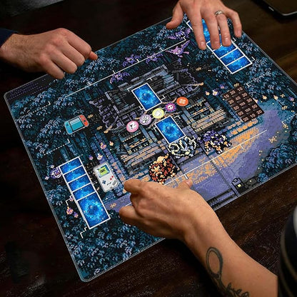 Premium PTCG playmat Set - 24x24 for Pokemon mat with 22 Damage counters and Storage Bag - Ideal for PTCG Board Game and TCG Play (Style3)