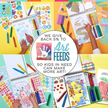 Bright Stripes Art On The Go Nature Theme Travel Kit for Kids Ages 3+ | Travel-Friendly Coloring Set with Crayons, Stickers & Activity Book | Mess-Free Creative Fun for Toddlers and Preschoolers