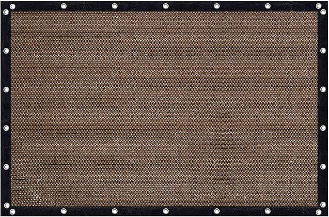 VICLLAX Shade Fabric Sun Shade Cloth Privacy Screen with Grommets for Patio Garden Pergola Cover Canopy 8x10 FT, Mocha